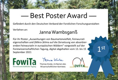 Poster award Janna 2021 Fowita